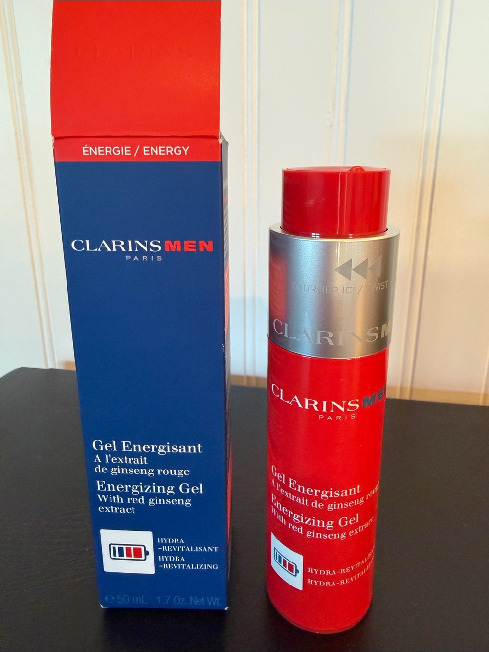 Clarins Box Packaging - Blue and White
